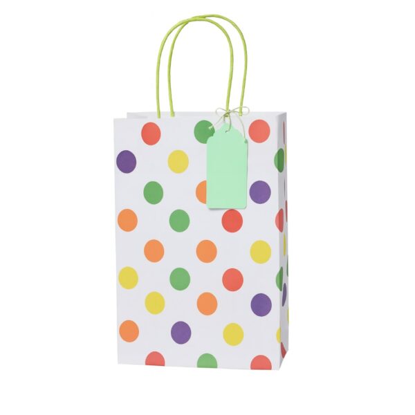 white polka bag
